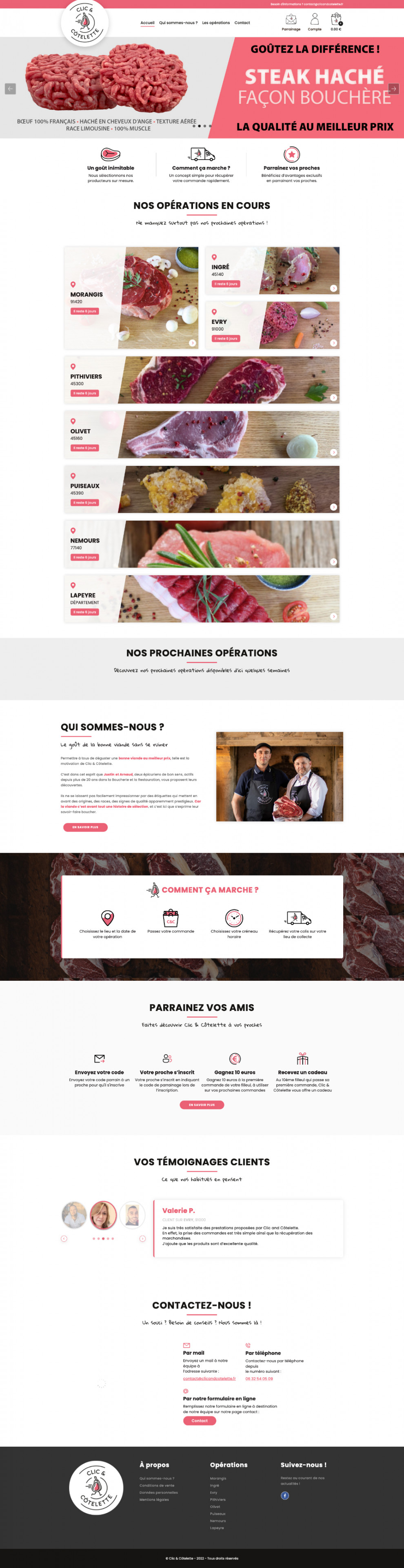 Création de site click and collect pour les boucheries